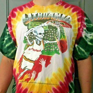 GRATEFUL DEAD Lithuania 1992 Basketball Shirt